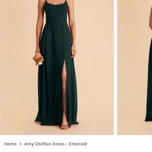 Chiffon Emerald Dress